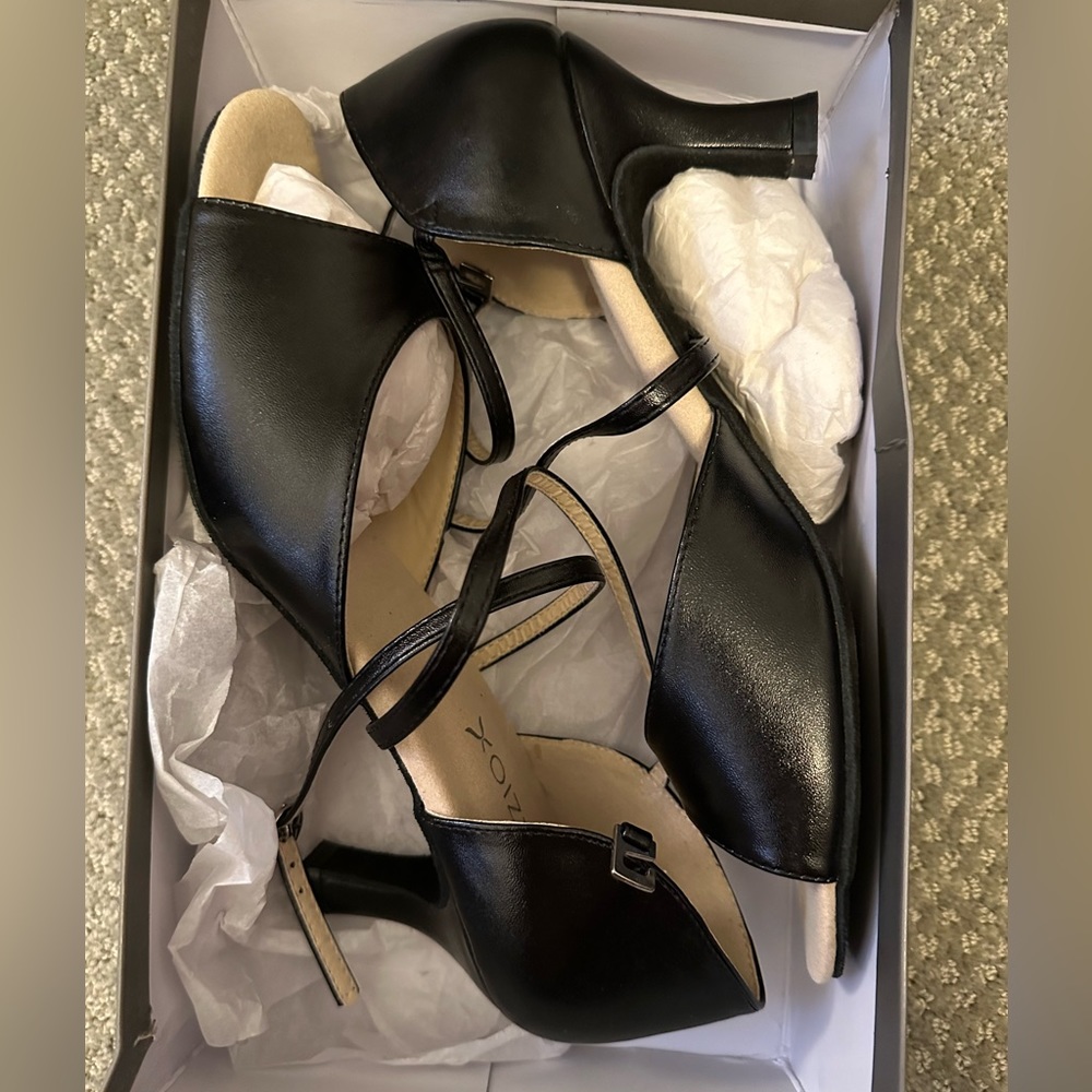 Capezio Eva- strappy black heels.